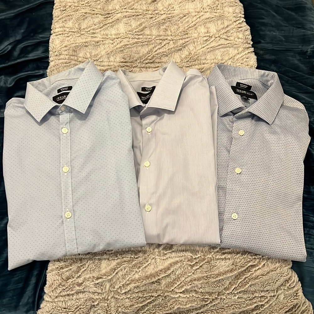 3x Kenneth Cole Men’s Dress Shirts Slim Fit